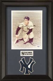 Billy Martin Signed and Framed Photo Display 